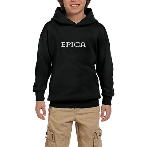 Epica Logo Siyah Çocuk Kapşonlu Sweatshirt