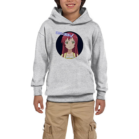 Hataraku Maou sama Emi Yusa Gri Çocuk Kapşonlu Sweatshirt