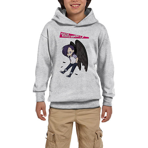 Hataraku Maou Sama Hanzo Urushihara Gri Çocuk Kapşonlu Sweatshirt