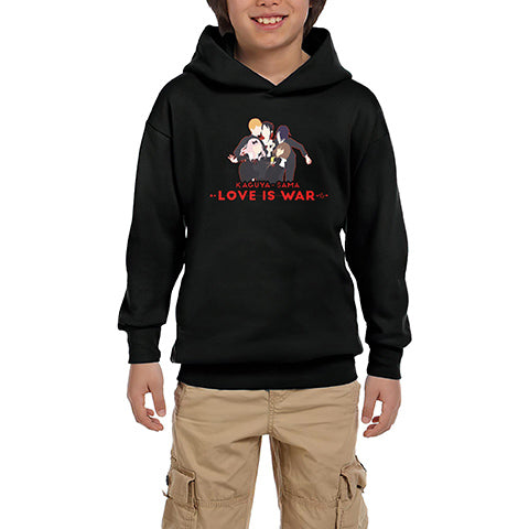 Kaguya Sama Siyah Çocuk Kapşonlu Sweatshirt