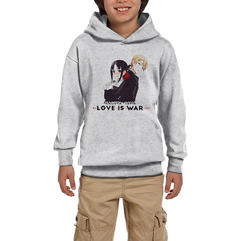 Kaguya Sama Love Is War Gri Çocuk Kapşonlu Sweatshirt