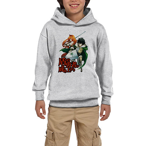 Tate No Yusha Gri Çocuk Kapşonlu Sweatshirt