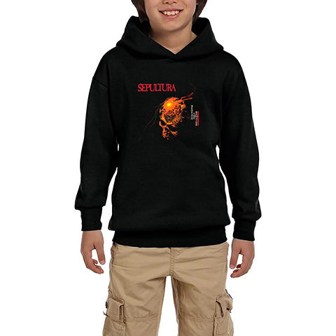 Sepultura Beneath the Remains Siyah Çocuk Kapşonlu Sweatshirt