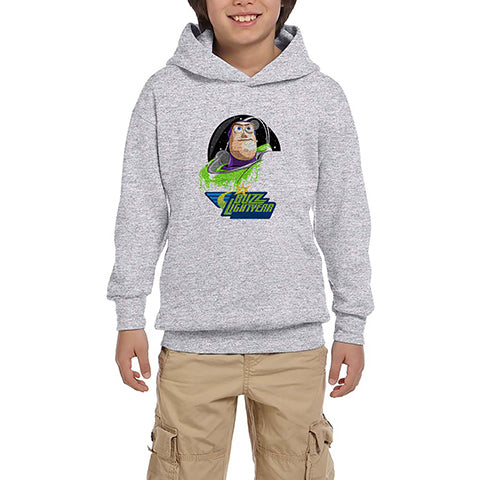 Buzz Lightyear Gri Çocuk Kapşonlu Sweatshirt