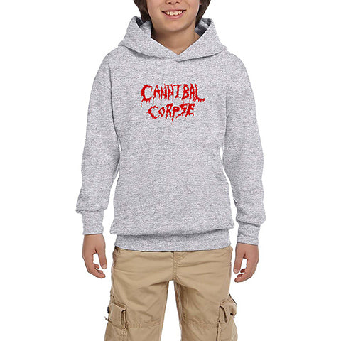 Cannibal Corpse Logo Gri Çocuk Kapşonlu Sweatshirt