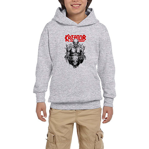 Kreator Devil Inside Gri Çocuk Kapşonlu Sweatshirt