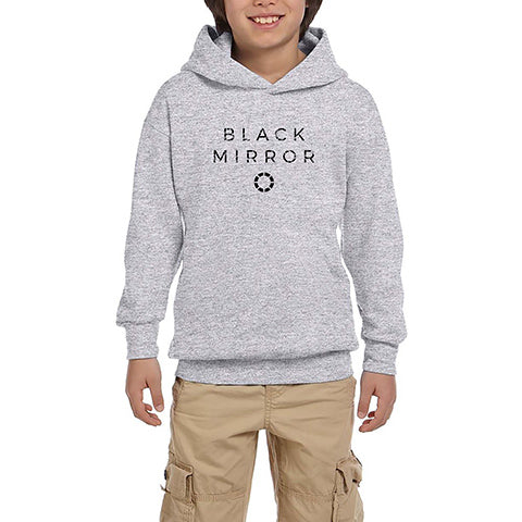 Black Mirror Loading Gri Çocuk Kapşonlu Sweatshirt