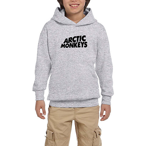 Arctic Monkeys Logo Gri Çocuk Kapşonlu Sweatshirt