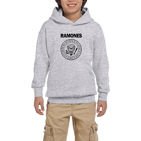 Ramones Look Out Below Gri Çocuk Kapşonlu Sweatshirt