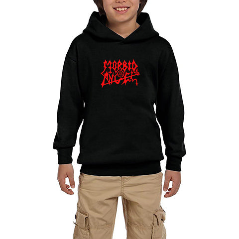 Morbid Angel Logo Siyah Çocuk Kapşonlu Sweatshirt