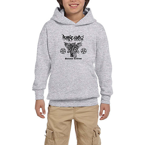 Rotting Christ Satanas Tedeum Gri Çocuk Kapşonlu Sweatshirt