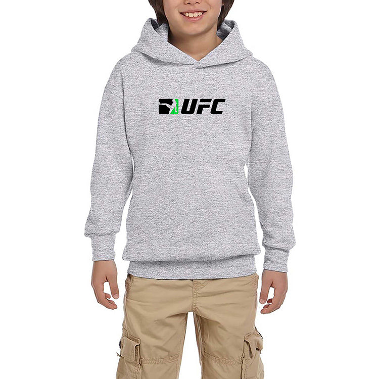 UFC Green Kick Gri Çocuk Kapşonlu Sweatshirt
