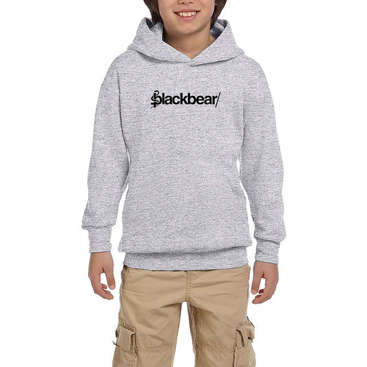 Blackbear Logo Gri Çocuk Kapşonlu Sweatshirt