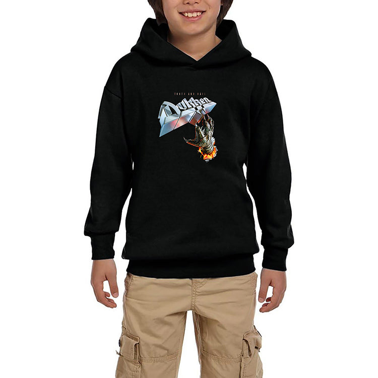 Dokken Tooth And Nail Siyah Çocuk Kapşonlu Sweatshirt