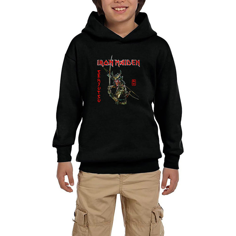 Iron Maiden Senjutsu Siyah Çocuk Kapşonlu Sweatshirt