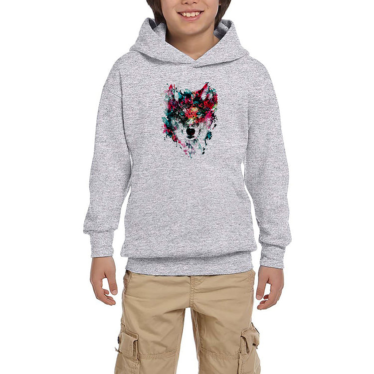 Wolf Color Gri Çocuk Kapşonlu Sweatshirt