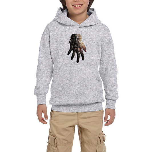 Call Of Duty Iron Hand Gri Çocuk Kapşonlu Sweatshirt