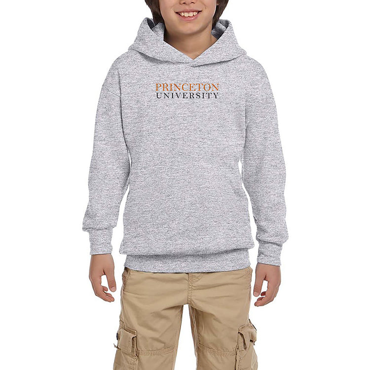 Princeton University Text Gri Çocuk Kapşonlu Sweatshirt