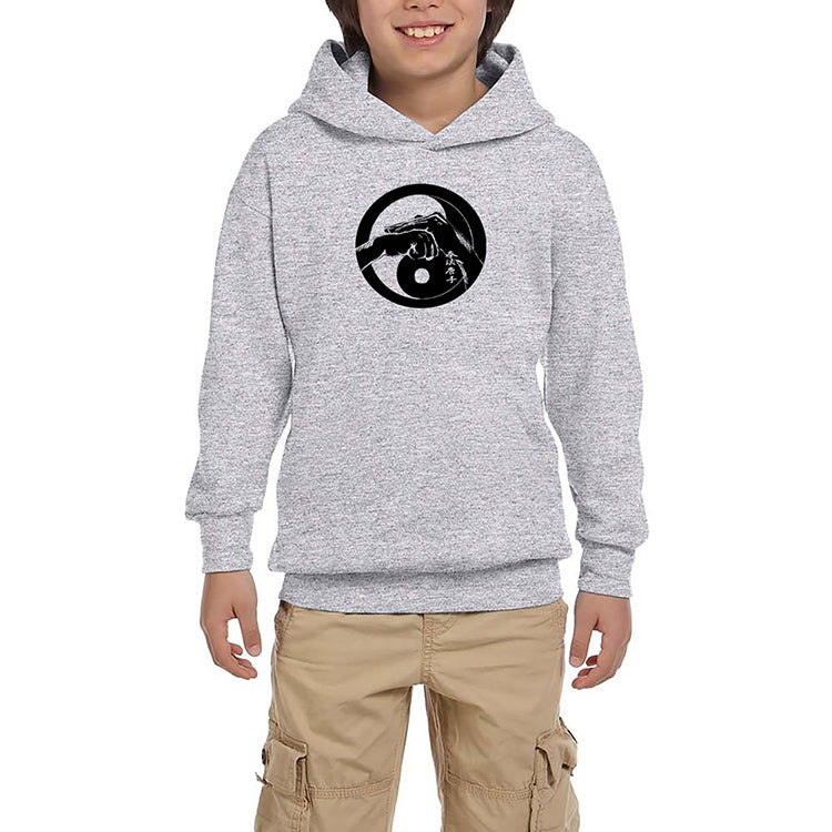 Shorin Ryu Karete Art Gri Çocuk Kapşonlu Sweatshirt