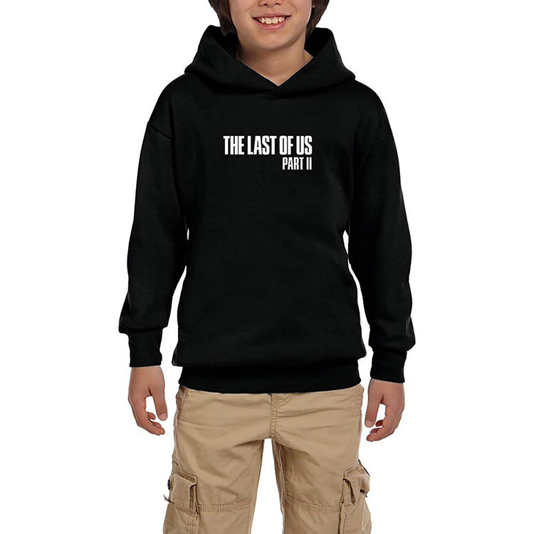 The Last Of Us 2 Text Siyah Çocuk Kapşonlu Sweatshirt