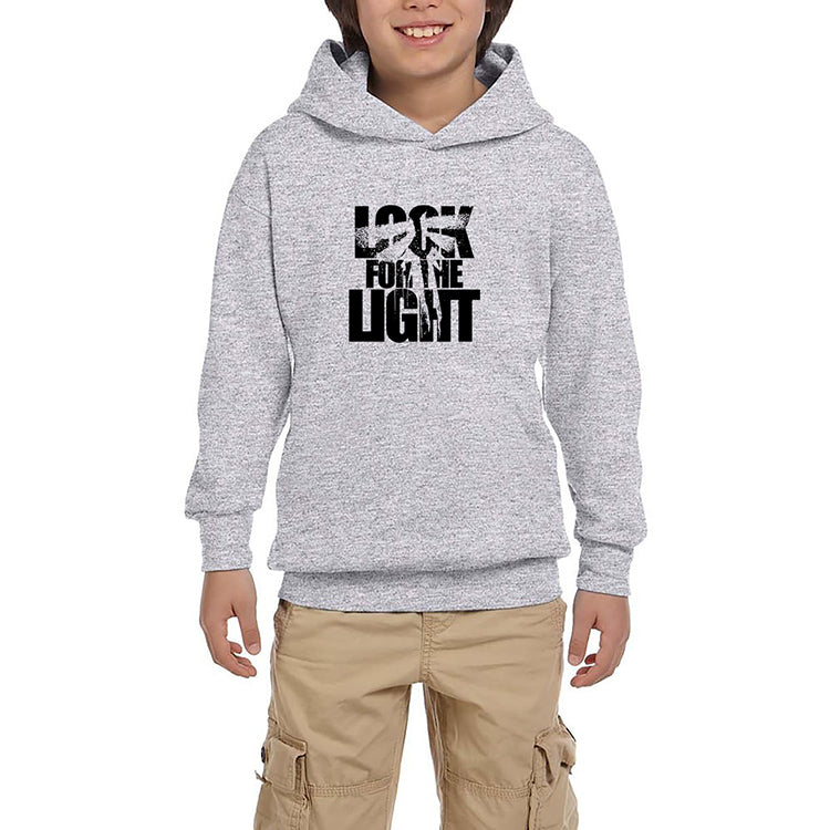 The Last Of Us Look for The Light Text Gri Çocuk Kapşonlu Sweatshirt