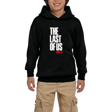 The Last Of Us Part 2 Yazı Siyah Çocuk Kapşonlu Sweatshirt