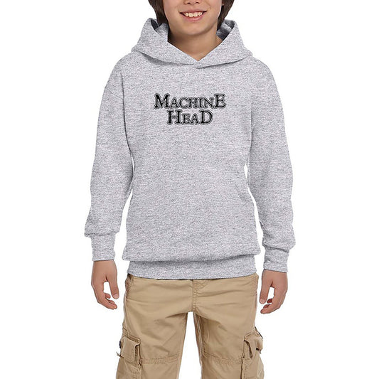 Machine Head Text Gri Çocuk Kapşonlu Sweatshirt