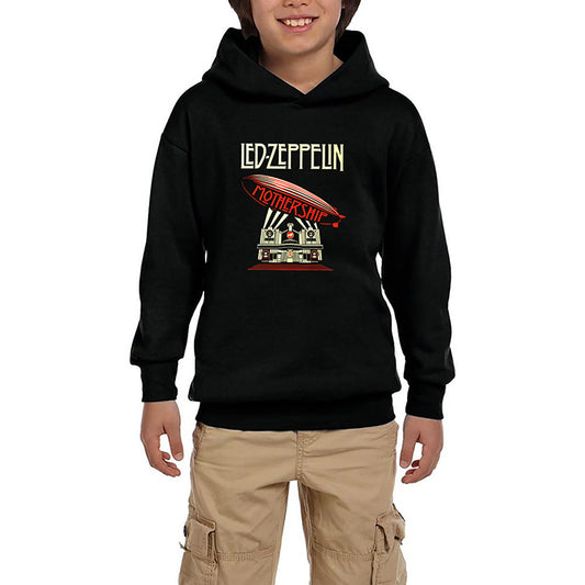 Led Zeppelin Mothership Siyah Çocuk Kapşonlu Sweatshirt