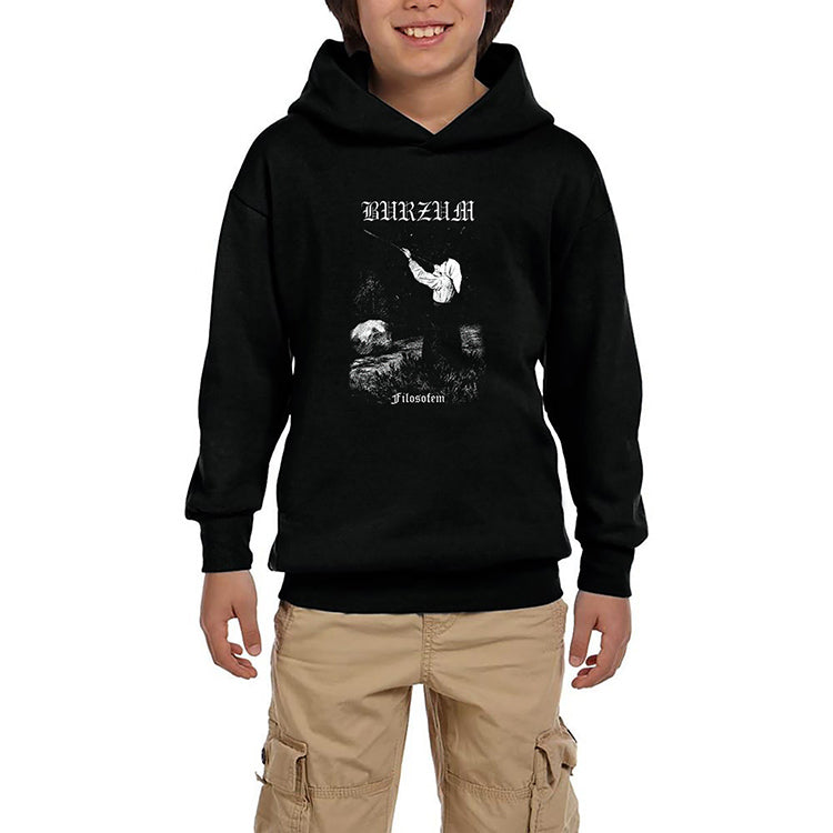Burzum Filosofem Siyah Çocuk Kapşonlu Sweatshirt