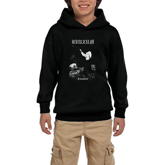 Burzum Filosofem Siyah Çocuk Kapşonlu Sweatshirt