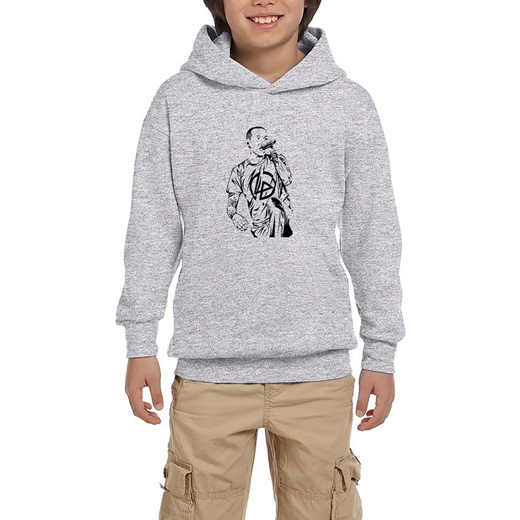 Linkin Park Chester Grafiti Gri Çocuk Kapşonlu Sweatshirt