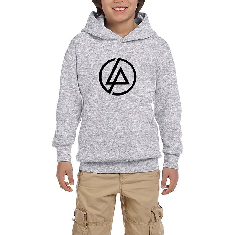 Linkin Park Classic Logo Gri Çocuk Kapşonlu Sweatshirt