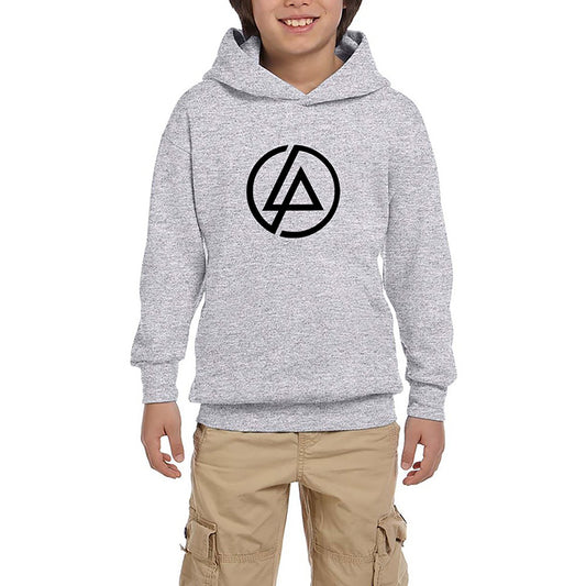 Linkin Park Classic Logo Gri Çocuk Kapşonlu Sweatshirt