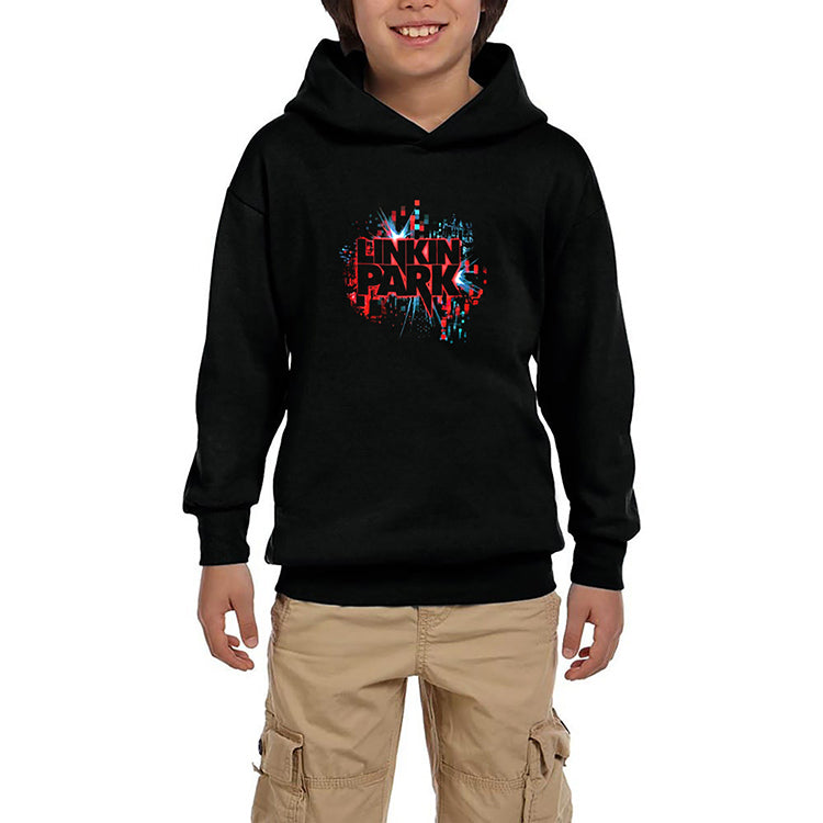 Linkin Park Graphic Design Siyah Çocuk Kapşonlu Sweatshirt