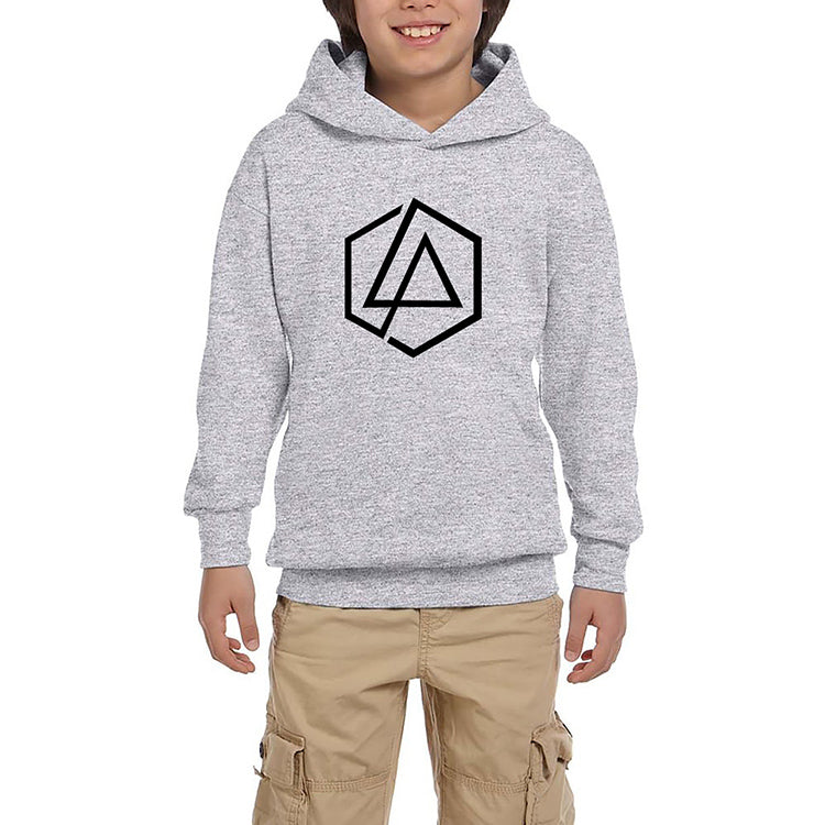 Linkin Park Symbol Gri Çocuk Kapşonlu Sweatshirt