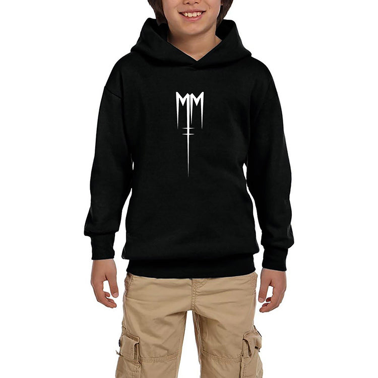 Marilyn Manson Born Villain Logo Siyah Çocuk Kapşonlu Sweatshirt