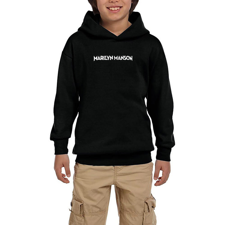 Marilyn Manson Classic Siyah Çocuk Kapşonlu Sweatshirt