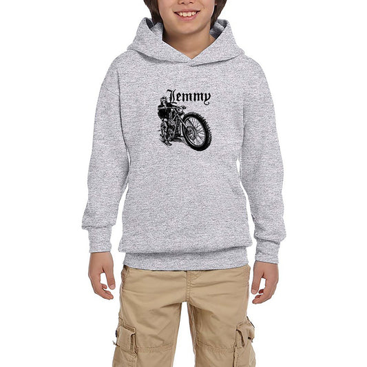 Motörhead Lemmy Kilmister Motorbike Gri Çocuk Kapşonlu Sweatshirt