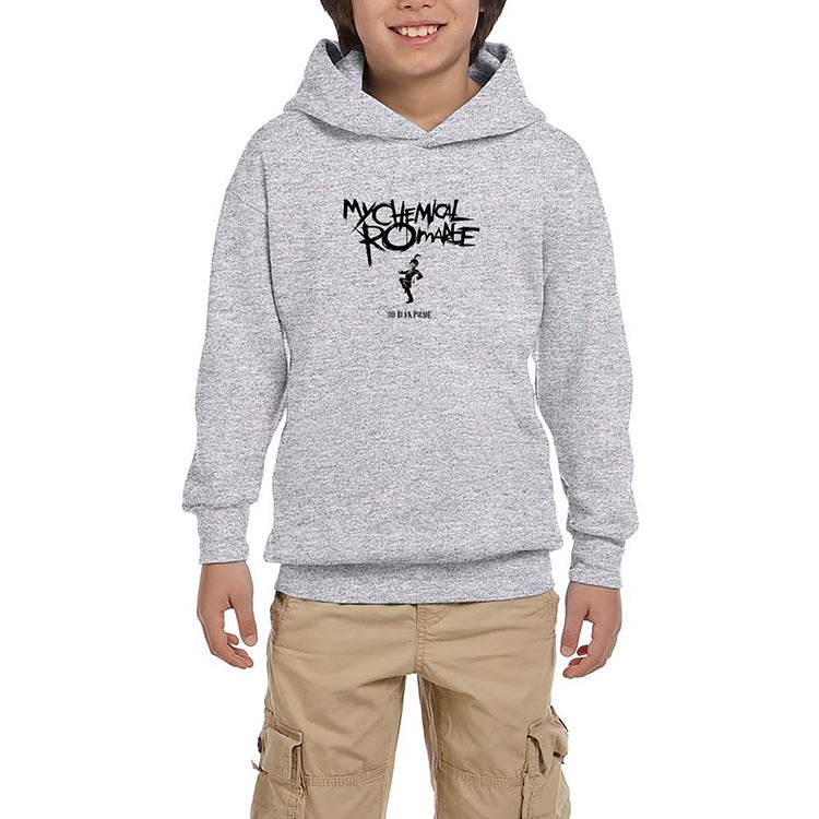 My Chemical Romance The Black Grup Gri Çocuk Kapşonlu Sweatshirt