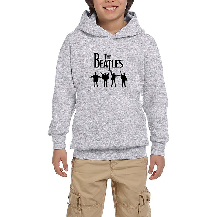 The Beatles Help! Gri Çocuk Kapşonlu Sweatshirt