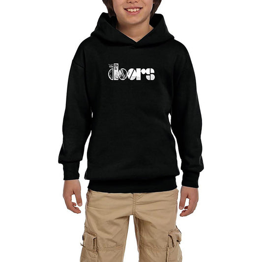 The Doors Logo Siyah Çocuk Kapşonlu Sweatshirt