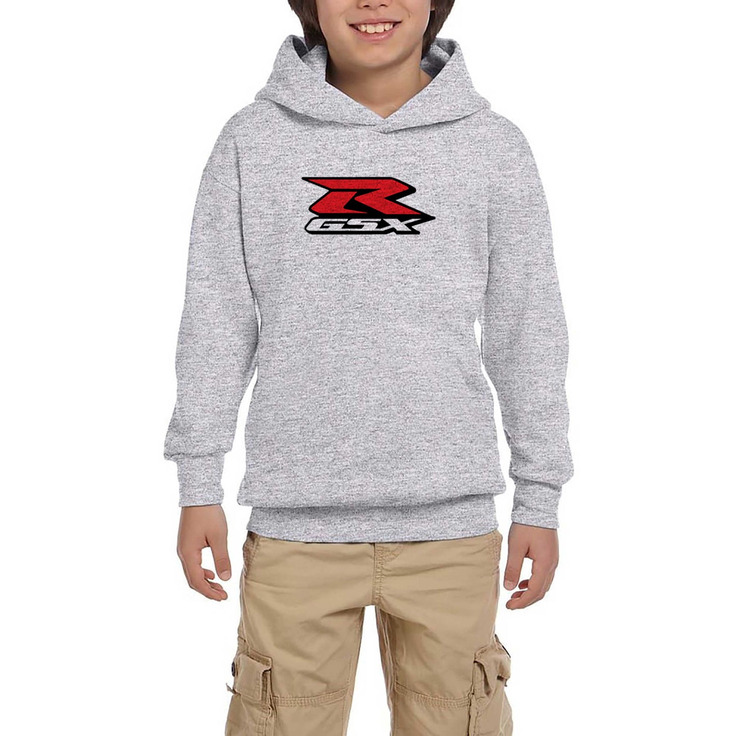 Suzuki GSX-R Logosu Gri Çocuk Kapşonlu Sweatshirt
