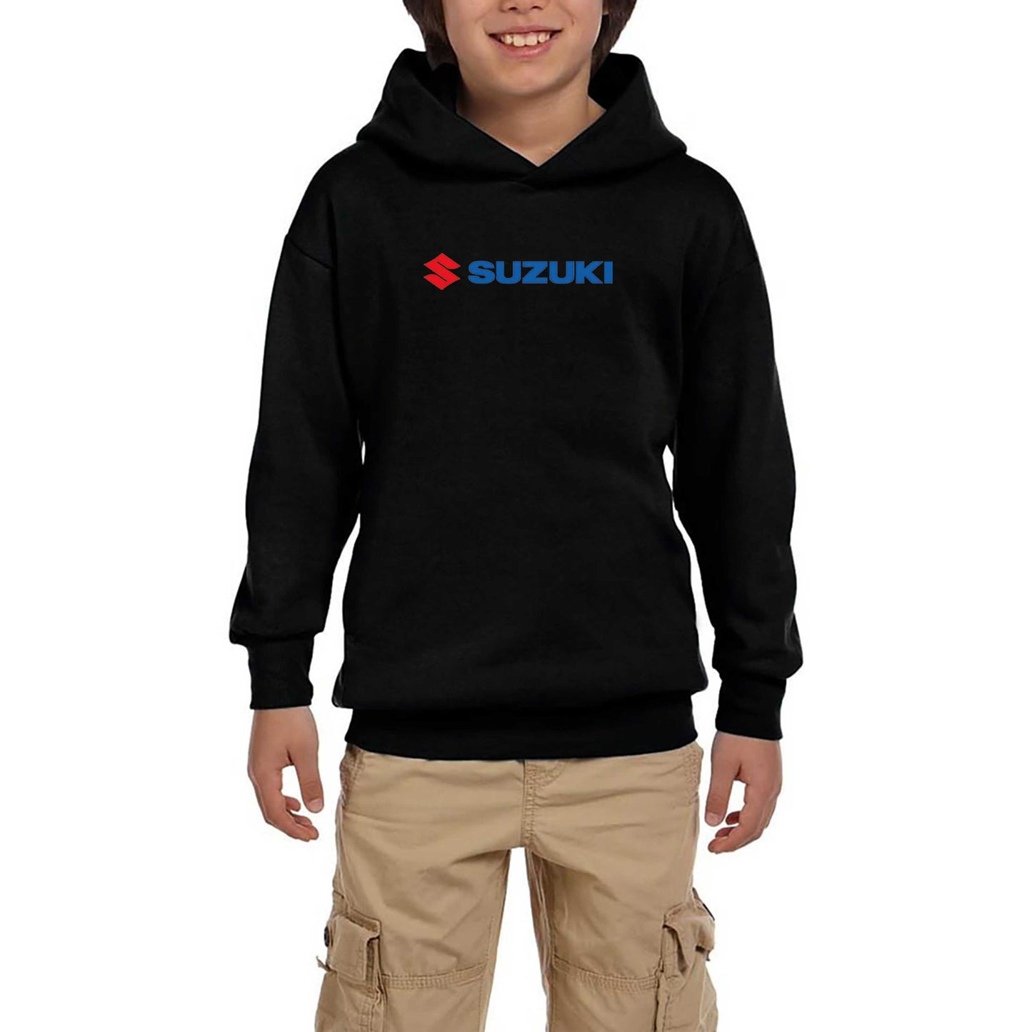 Suzuki Motorcycle Logo Siyah Çocuk Kapşonlu Sweatshirt