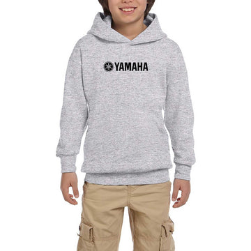 Yamaha LogoText Gri Çocuk Kapşonlu Sweatshirt