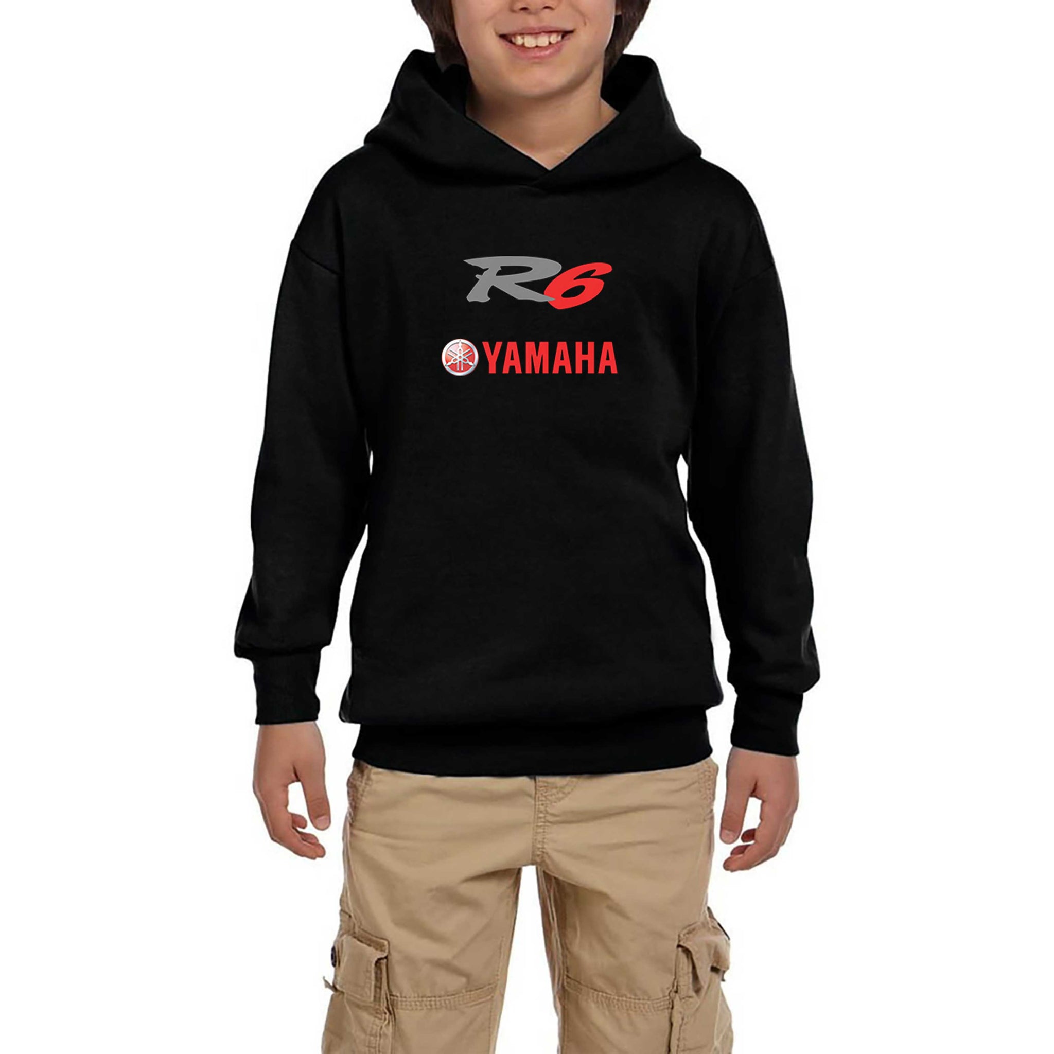 Yamaha R6 Red Siyah Çocuk Kapşonlu Sweatshirt