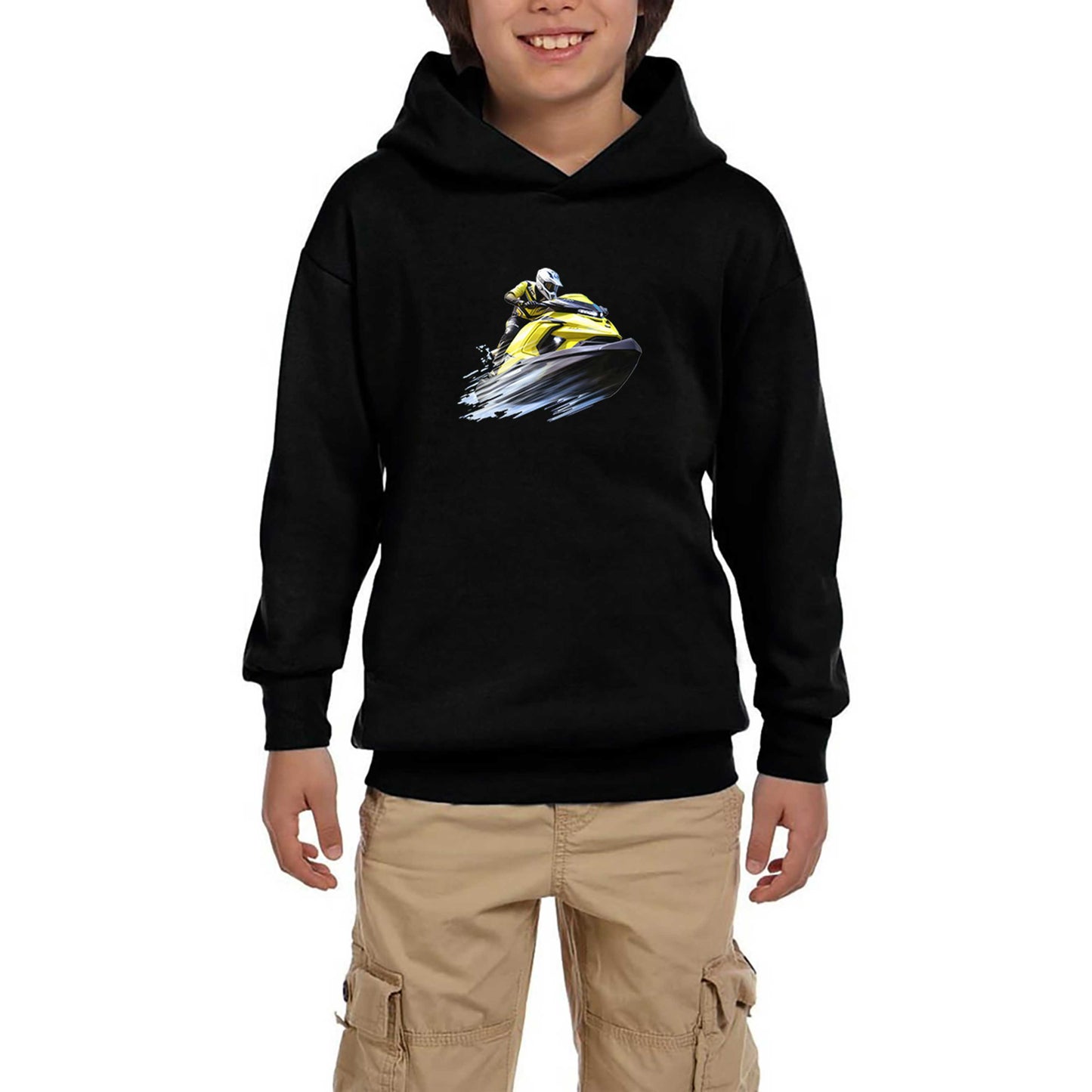 Jetski Tour Siyah Çocuk Kapşonlu Sweatshirt