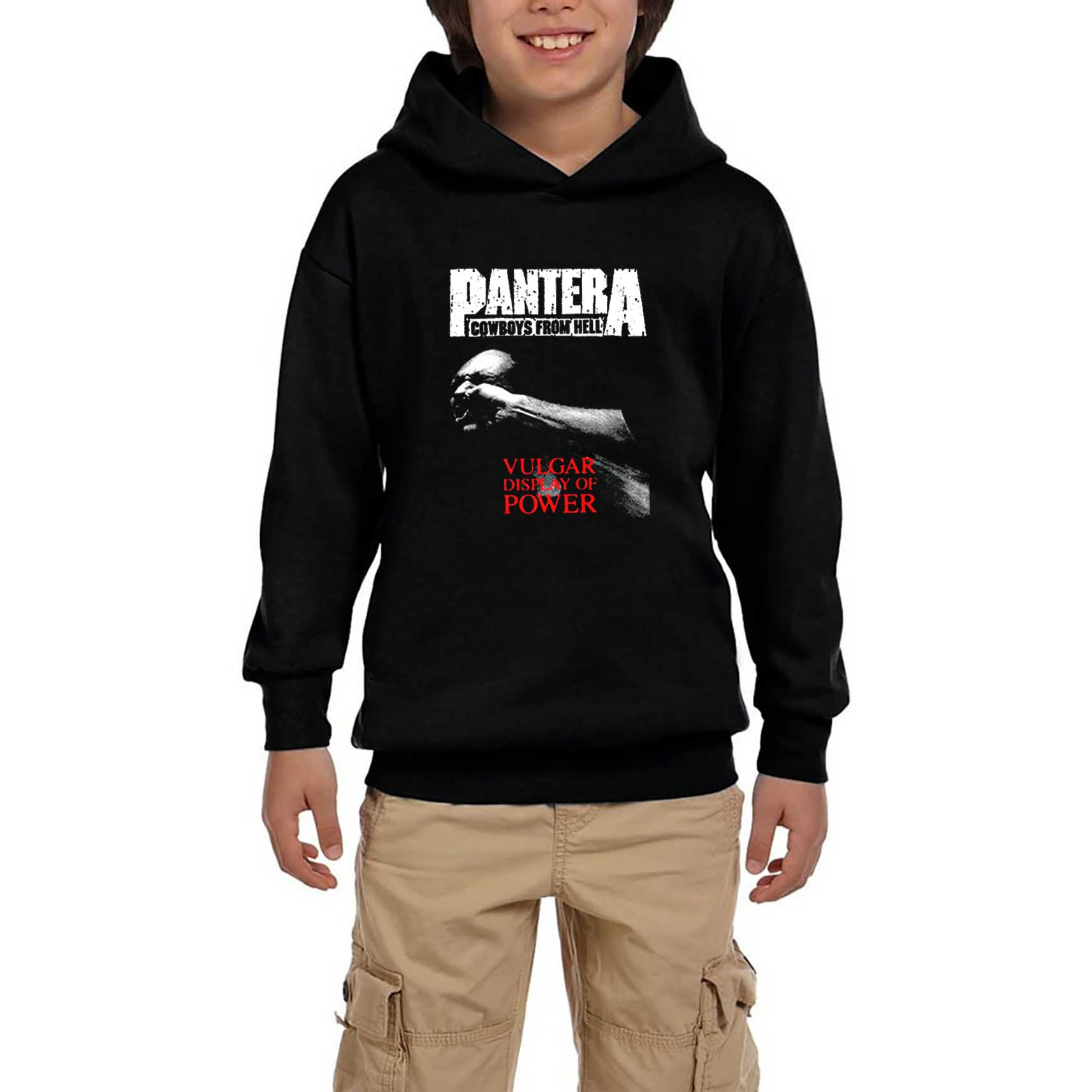 Pantera Vulgar Display Of Power Siyah Çocuk Kapşonlu Sweatshirt