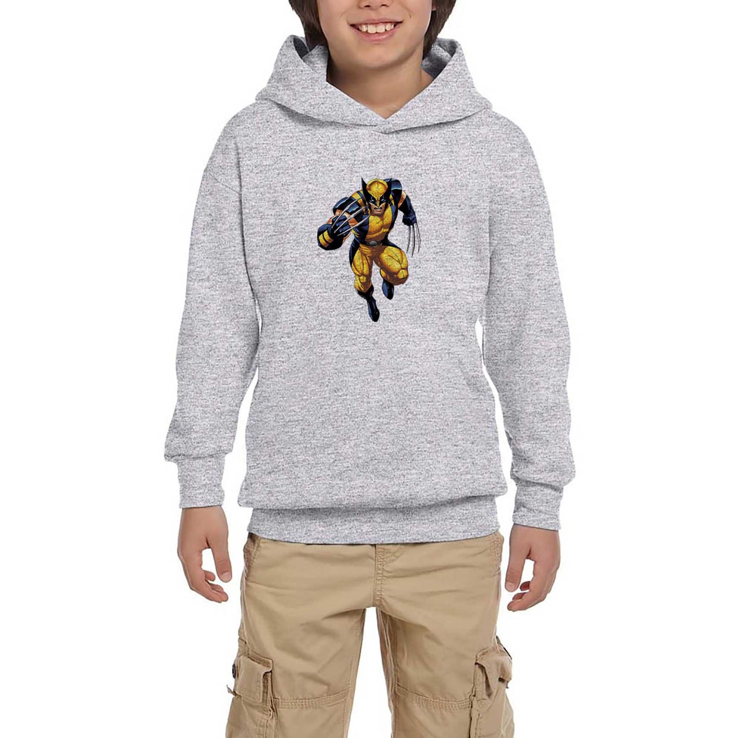 Wolverine Warrior Gri Çocuk Kapşonlu Sweatshirt