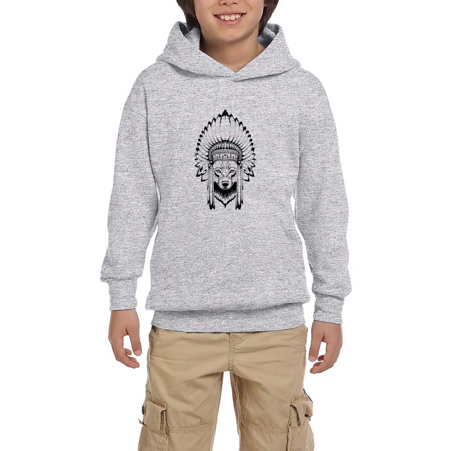 Kızıldereli Wolf Gri Çocuk Kapşonlu Sweatshirt