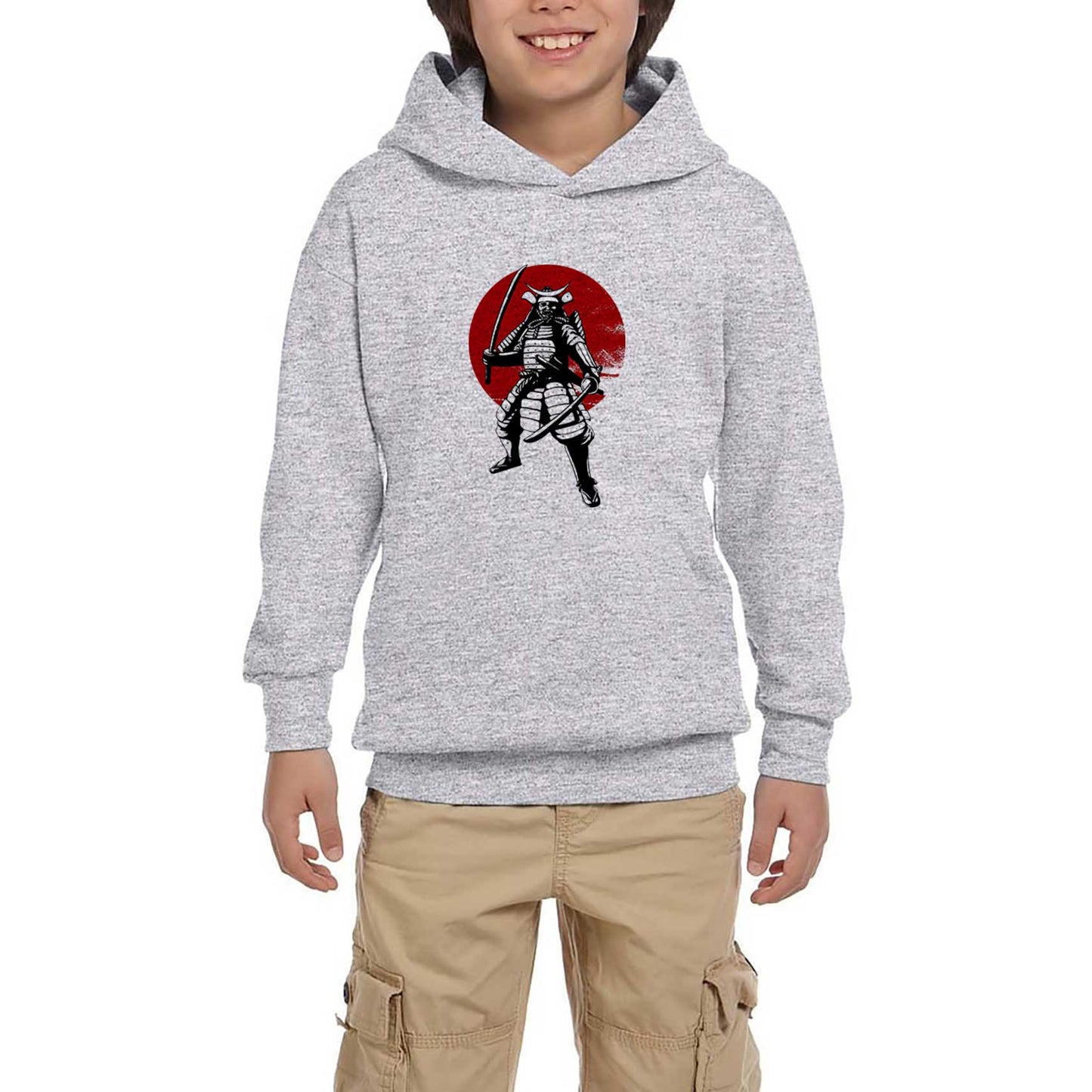 Samurai InfoEscola Gri Çocuk Kapşonlu Sweatshirt